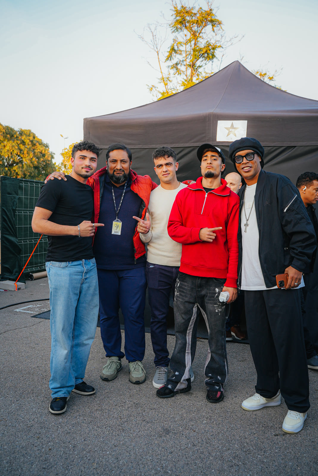With Ronaldinho — launch day